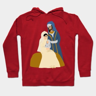 Family Mary Joseph Baby Jesus Hoodie